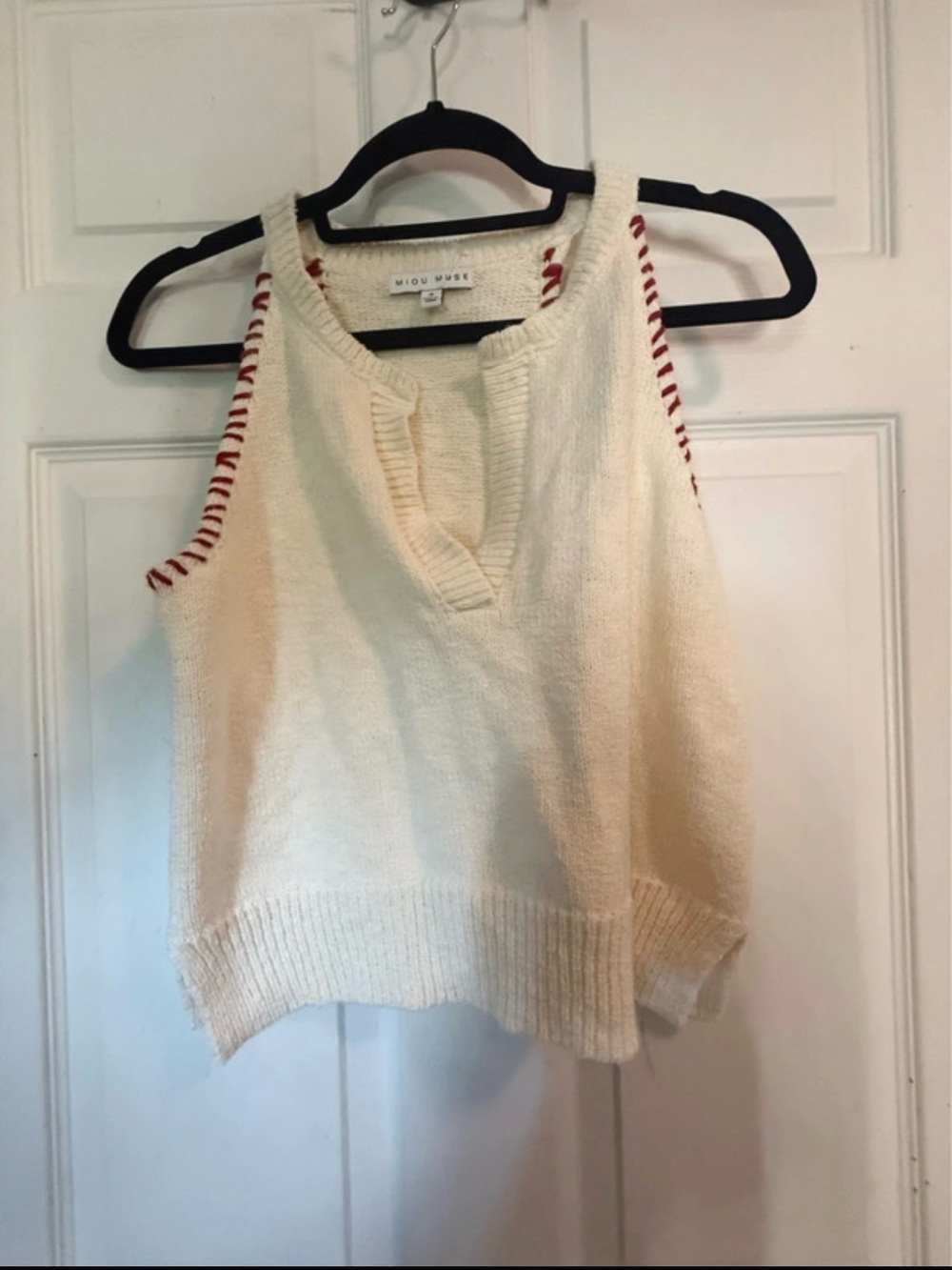 Miou Muse Detailed Knitted Top
